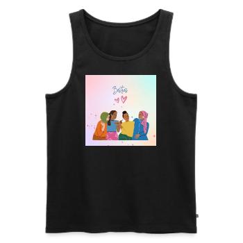 International Friendship Day Girls - Männer Premium Bio Tank Top - Schwarz - Vorne - Michal (187cm)