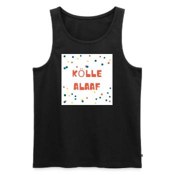 kölle alaaf - Männer Premium Bio Tank Top - Schwarz - Vorne - AI Model Male 178 light (178cm)