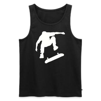 Street Skating - Skateboard Pro - Männer Premium Bio Tank Top - Schwarz - Vorne - AI Model Male 178 light (178cm)