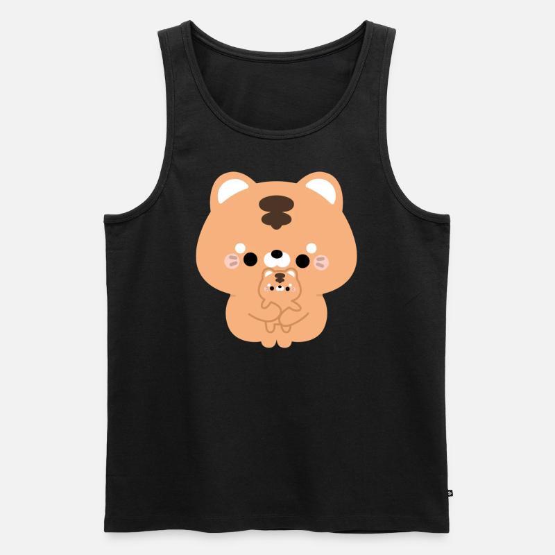 Tigerliebe - Männer Premium Bio Tank Top - Schwarz