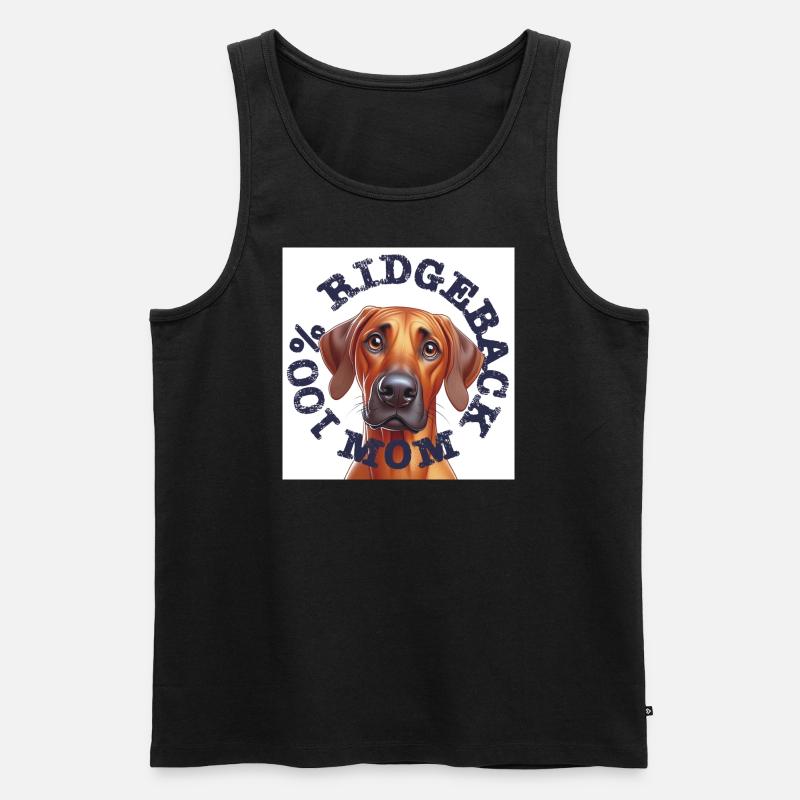 100% Ridgeback mom2 - Männer Premium Bio Tank Top - Schwarz