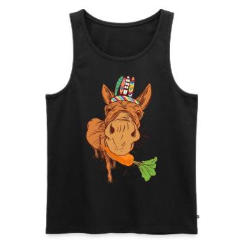 Wilder Westen Hippie Esel Schamane Western Kind - Männer Premium Bio Tank Top - Schwarz - Vorne - Michal (187cm)
