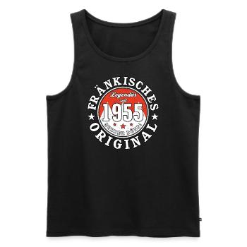 70. Geburtstag Fränkisches Original geboren 1955 - Männer Premium Bio Tank Top - Schwarz - Vorne - Michal (187cm)