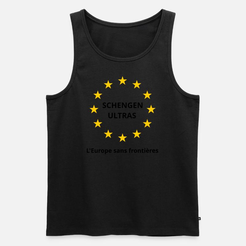 SCHENGEN ULTRAS - Männer Premium Bio Tank Top - Schwarz