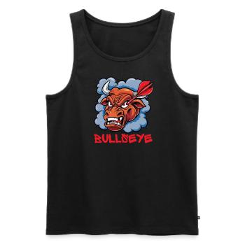 Bullseye - Männer Premium Bio Tank Top - Schwarz - Vorne - AI Model Male 178 light (178cm)