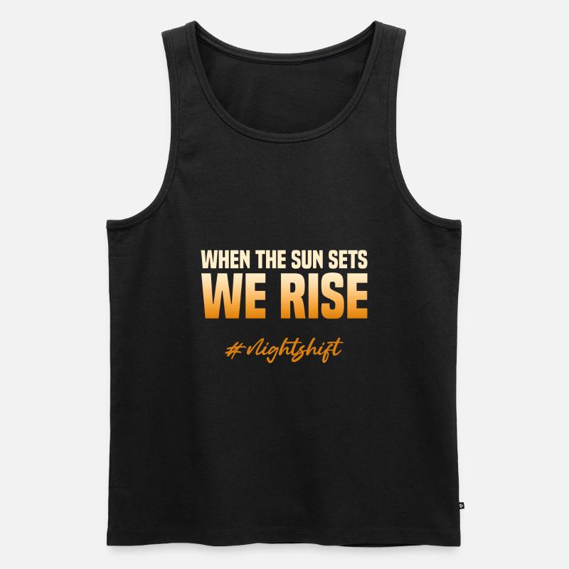 Nachtschicht - Männer Premium Bio Tank Top - Schwarz