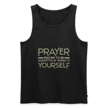 Anti Religion - Männer Premium Bio Tank Top - Schwarz - Vorne - AI Model Male 178 light (178cm)