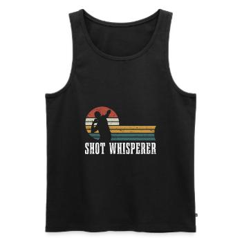 Kugelstoßen Leichtathletik | Sport Athlet Geschenk - Männer Premium Bio Tank Top - Schwarz - Vorne - Michal (187cm)