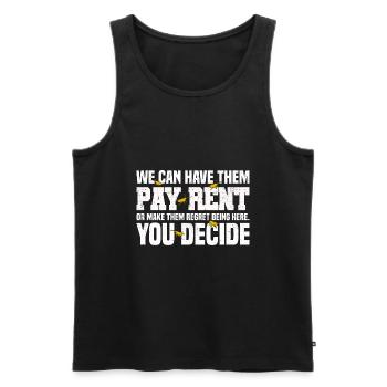Schädlingsbekämpfer - Männer Premium Bio Tank Top - Schwarz - Vorne - AI Model Male 178 light (178cm)