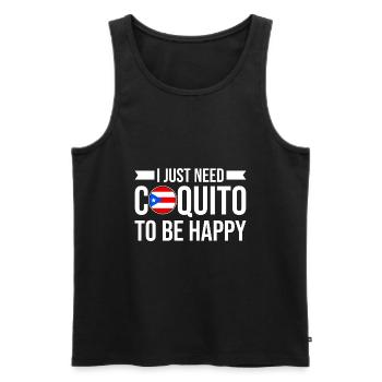 Puerto Rico Flagge | Puerto Ricaner Geschenkideen - Männer Premium Bio Tank Top - Schwarz - Vorne - Michal (187cm)