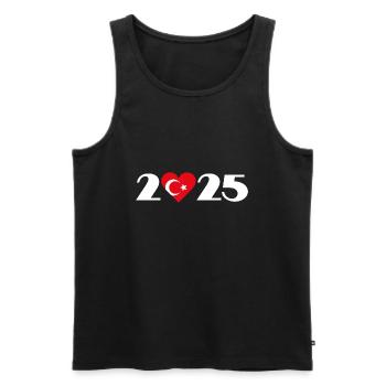 I love Turkey 2025, holidays in Turkey 2025 - Men's Premium Organic Tank Top - black - Front - Michal (187cm)