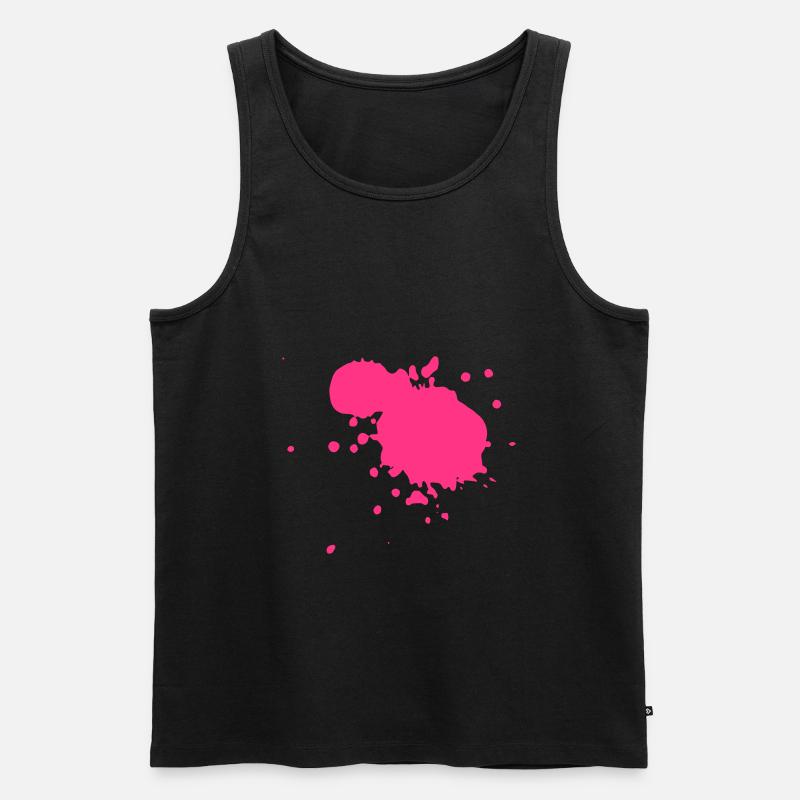Farbklecks - Männer Premium Bio Tank Top - Schwarz