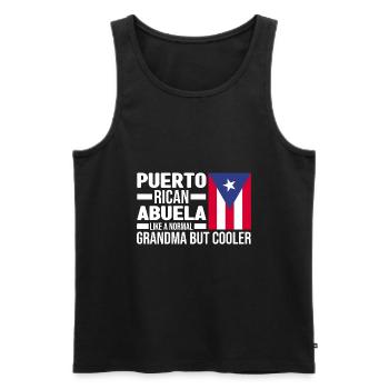 Puerto Rico Flagge | Puerto Ricaner Geschenkideen - Männer Premium Bio Tank Top - Schwarz - Vorne - Michal (187cm)