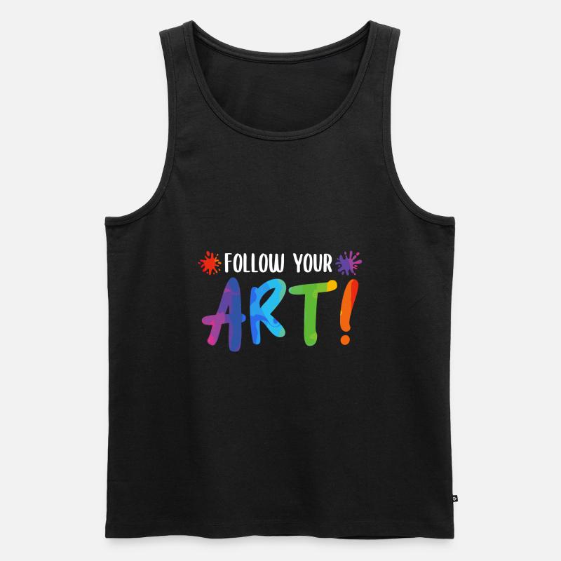 fluid painting - Männer Premium Bio Tank Top - Schwarz
