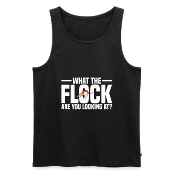 Vogelbeobachter | Kanadakranich Vögel Geschenkidee - Männer Premium Bio Tank Top - Schwarz - Vorne - Michal (187cm)