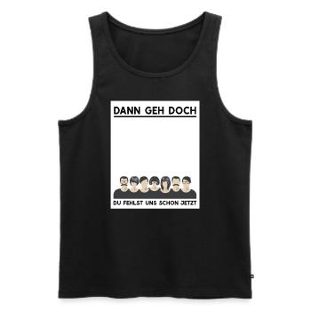 Abschied Kollege Chef Gästebuch Unterschrift Büro - Männer Premium Bio Tank Top - Schwarz - Vorne - Michal (187cm)