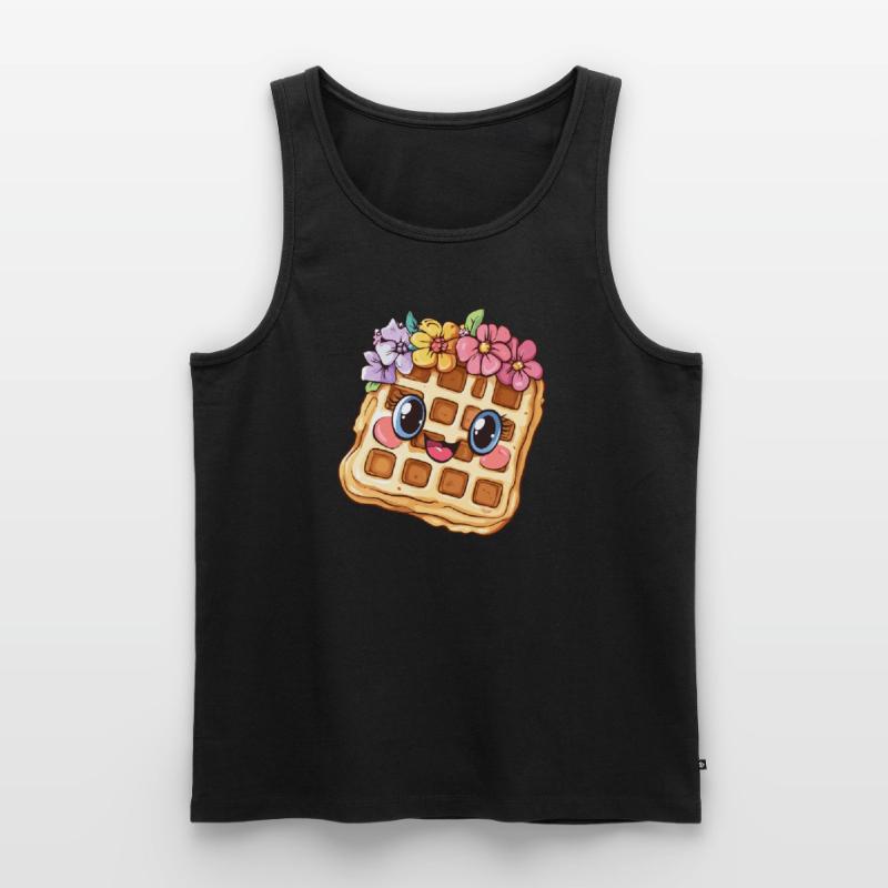 Waffel mit Blumen Männer Premium Bio Tank Top