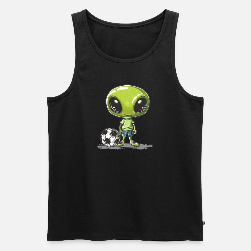 Fußball Alien Kumpel - Männer Premium Bio Tank Top - Schwarz