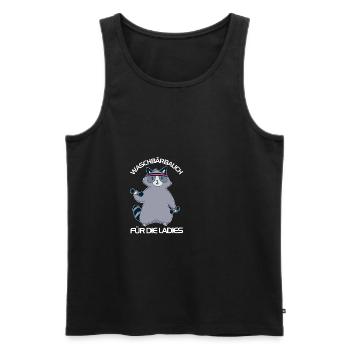 Raccoon Belly Raccoon Beer Belly Beer Beer Drinker - Men's Premium Organic Tank Top - black - Front - AI Model Male 178 light (178cm)
