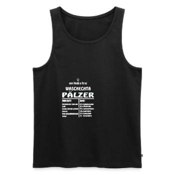 Drôle de Waschechta Pälzer Pfälzer Pfalz dialecte - Débardeur bio Premium Homme - noir - Devant - Michal (187cm)
