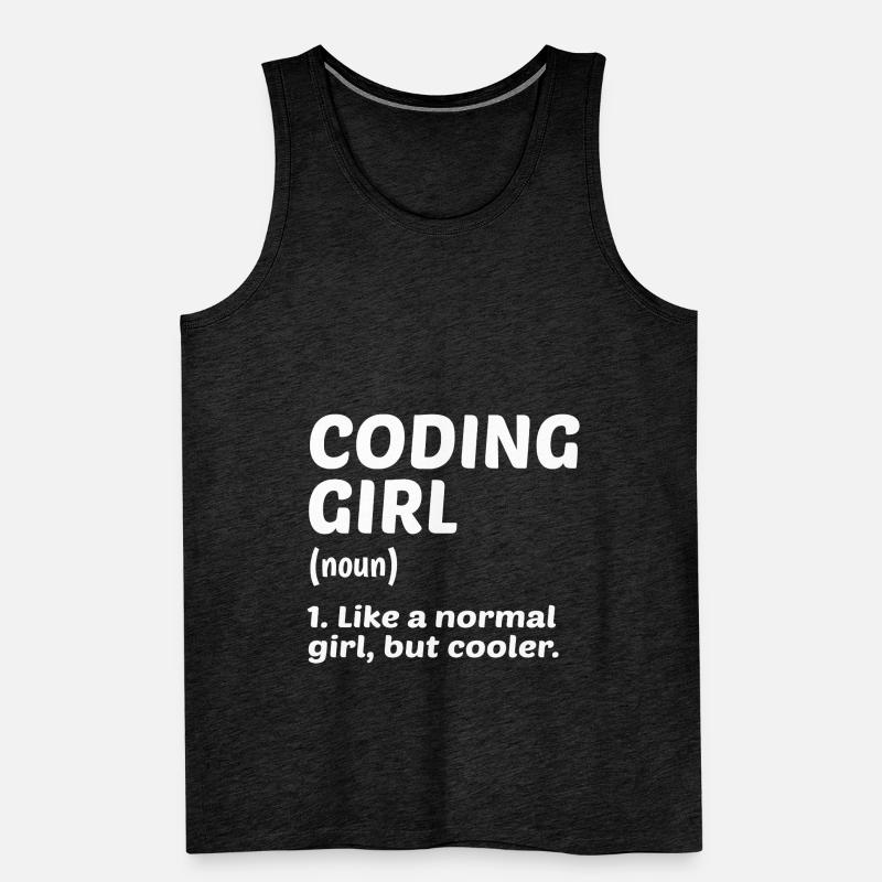 Coding Girl Definition Noun Software Developer Pro Männer Premium Bio Tank Top