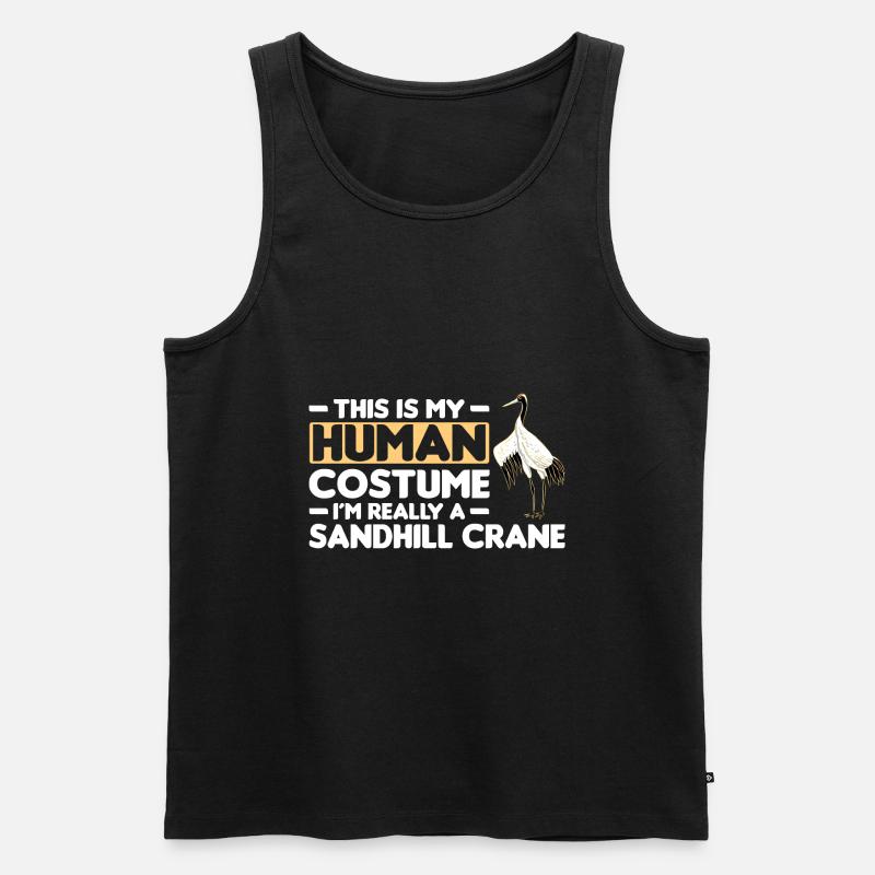 Kanadakranich - Männer Premium Bio Tank Top - Schwarz