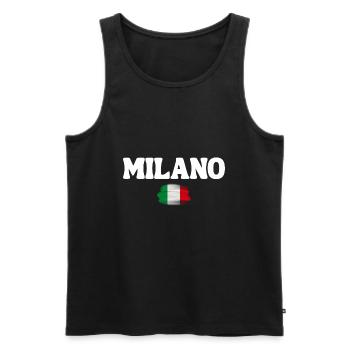 Milano Mailand Milan Italia - Men's Premium Organic Tank Top - black - Front - AI Model Male 178 light (178cm)