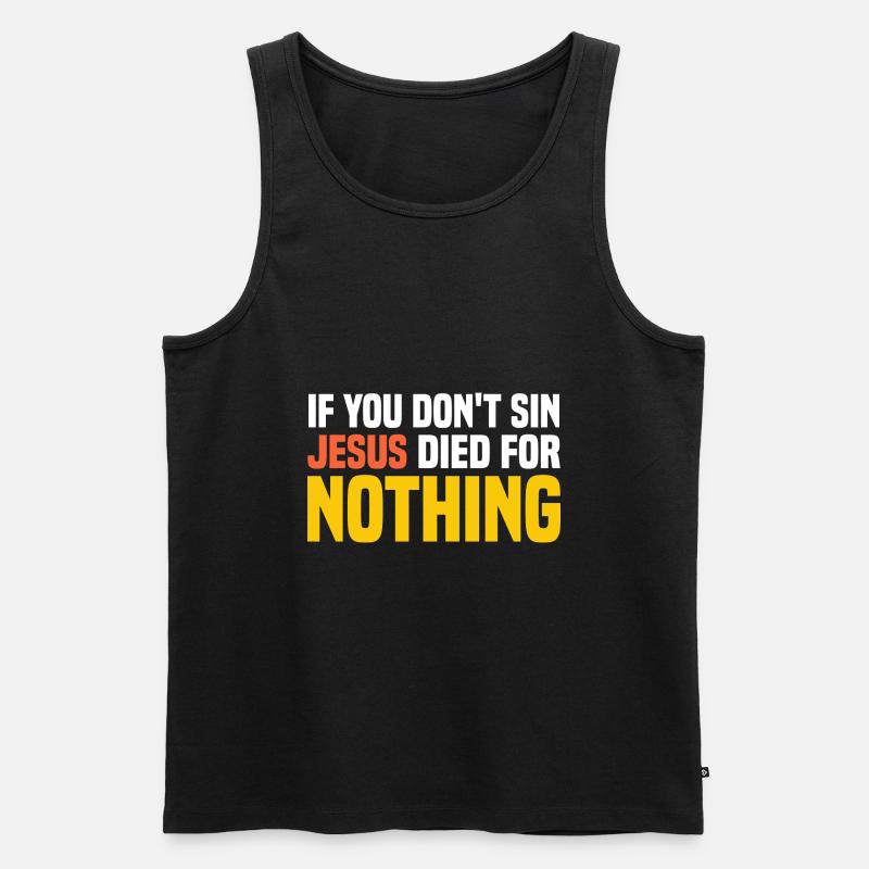 Atheist - Männer Premium Bio Tank Top - Schwarz