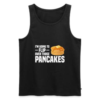 Pancake Koch | Pfannkuchen Ahornsirup Geschenke - Männer Premium Bio Tank Top - Schwarz - Vorne - Michal (187cm)