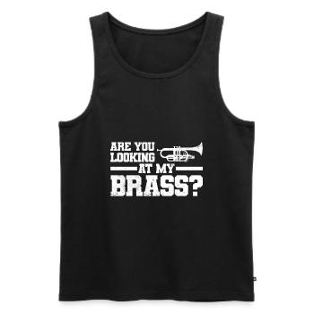 Mellophon Spieler | Musik Marschmusik Geschenkidee - Männer Premium Bio Tank Top - Schwarz - Vorne - Michal (187cm)