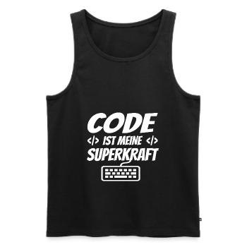 Code Ist Meine Superkraft Software Entwickler Code - Männer Premium Bio Tank Top - Schwarz - Vorne - Michal (187cm)
