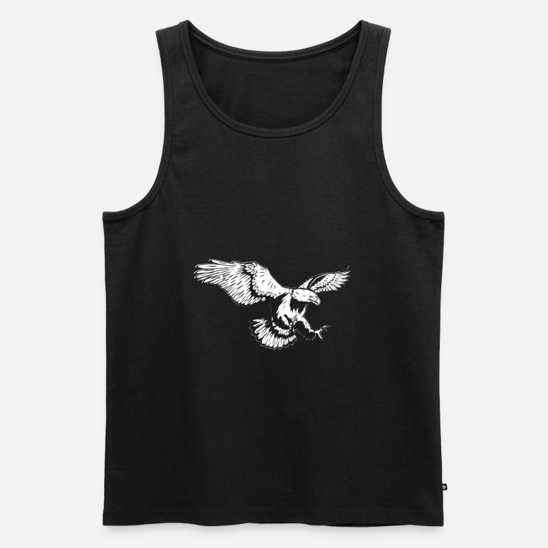 Eagle approaching - Men's Premium Organic Tank Top - black