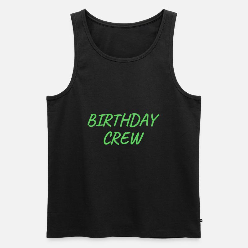 Birthday Crew - Männer Premium Bio Tank Top - Schwarz
