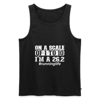 26.2 Meilen Marathon - Marathonläufer - Männer Premium Bio Tank Top - Schwarz - Vorne - Michal (187cm)