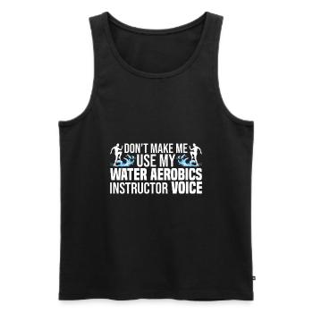 Water Aerobics - Männer Premium Bio Tank Top - Schwarz - Vorne - Michal (187cm)