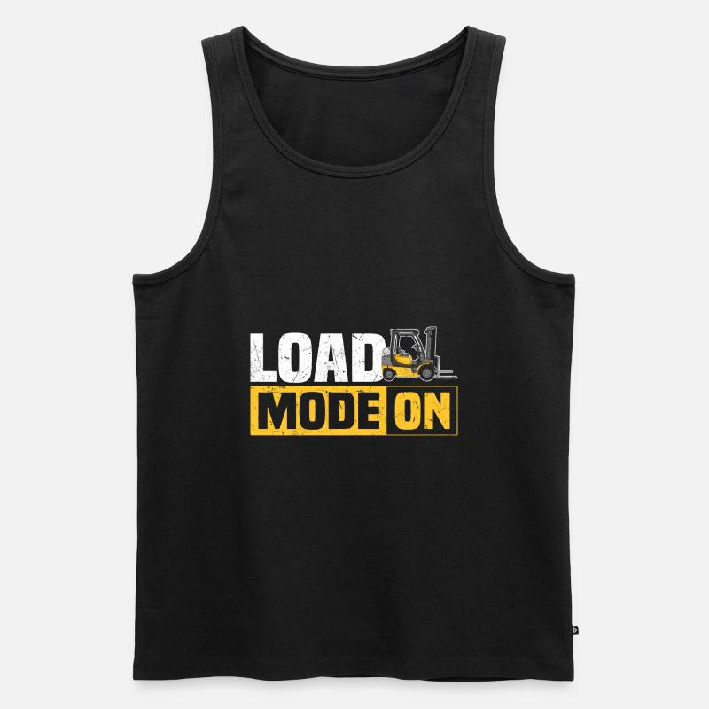 Gabelstaplerfahrer Sprüche | Gabelstapler Geschenk - Männer Premium Bio Tank Top - Schwarz