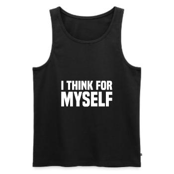 Atheismus Skeptiker Atheisten Atheist Wissenschaft - Männer Premium Bio Tank Top - Schwarz - Vorne - Michal (187cm)