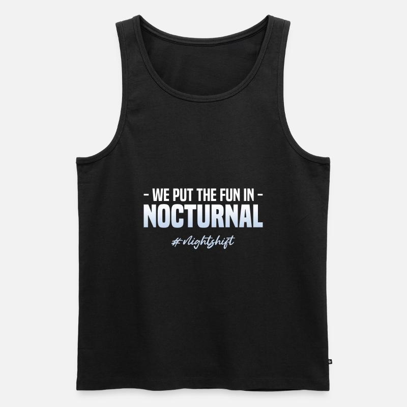 Nachtschicht - Männer Premium Bio Tank Top - Schwarz