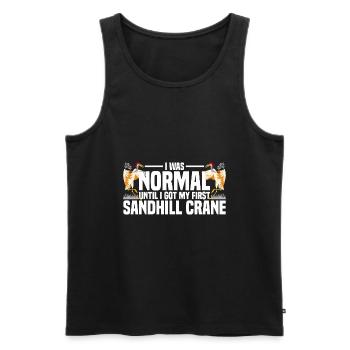 Kanadakranich | Kanadischer Kranich Vogel Geschenk - Männer Premium Bio Tank Top - Schwarz - Vorne - Michal (187cm)