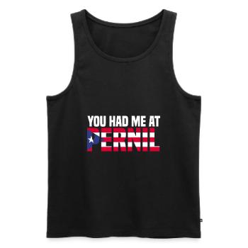 Puerto Rico | Puerto Ricaner Flagge Geschenkideen - Männer Premium Bio Tank Top - Schwarz - Vorne - Michal (187cm)