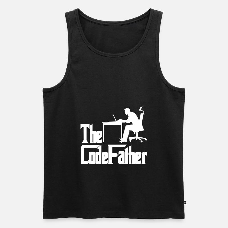 The Codefather Programmer Coder Developer Software - Männer Premium Bio Tank Top - Schwarz