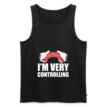 I'm Very Controlling Video Game Player Gamer Gamin - Männer Premium Bio Tank Top - Schwarz - Vorne - Michal (187cm)
