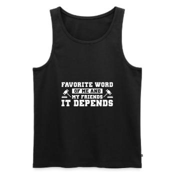 Anwalt Geschenke für Anwälte | Jurist Jura Student - Männer Premium Bio Tank Top - Schwarz - Vorne - Michal (187cm)