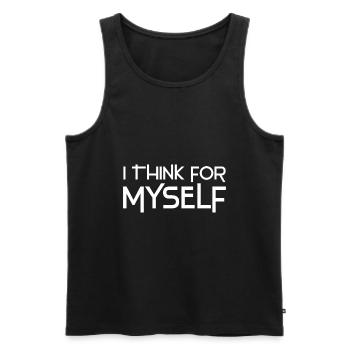 Atheismus - Männer Premium Bio Tank Top - Schwarz - Vorne - Michal (187cm)