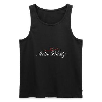 My darling I love you - Men's Premium Organic Tank Top - black - Front - Michal (187cm)