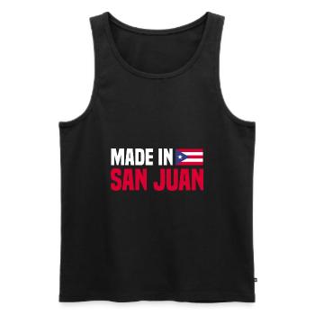 San Juan Puerto Rico - Men's Premium Organic Tank Top - black - Front - AI Model Male 178 light (178cm)