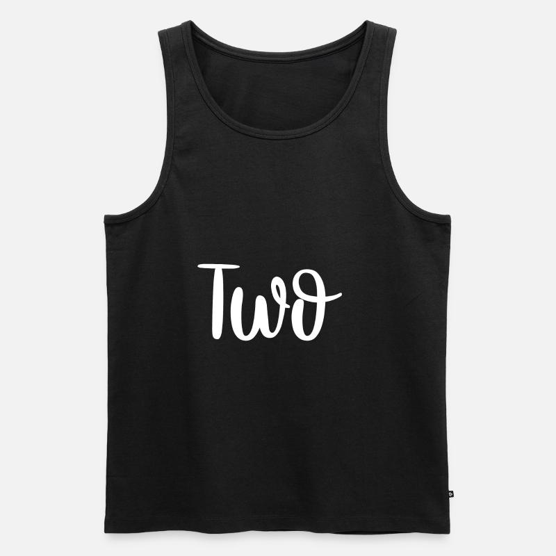 Two - Männer Premium Bio Tank Top - Schwarz