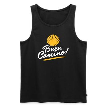 Buen Camino | Camino de Santiago | Santiago - Men's Premium Organic Tank Top - black - Front - AI Model Male 178 light (178cm)
