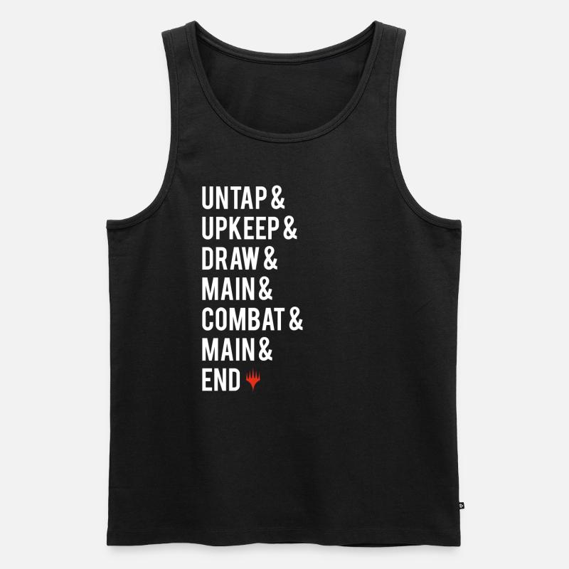 Magic: The Gathering Game Move Phases White - Men's Premium Organic Tank Top - black