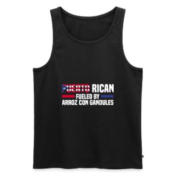 Puerto Rico Flagge | Puerto Ricaner Geschenkideen - Männer Premium Bio Tank Top - Schwarz - Vorne - Michal (187cm)